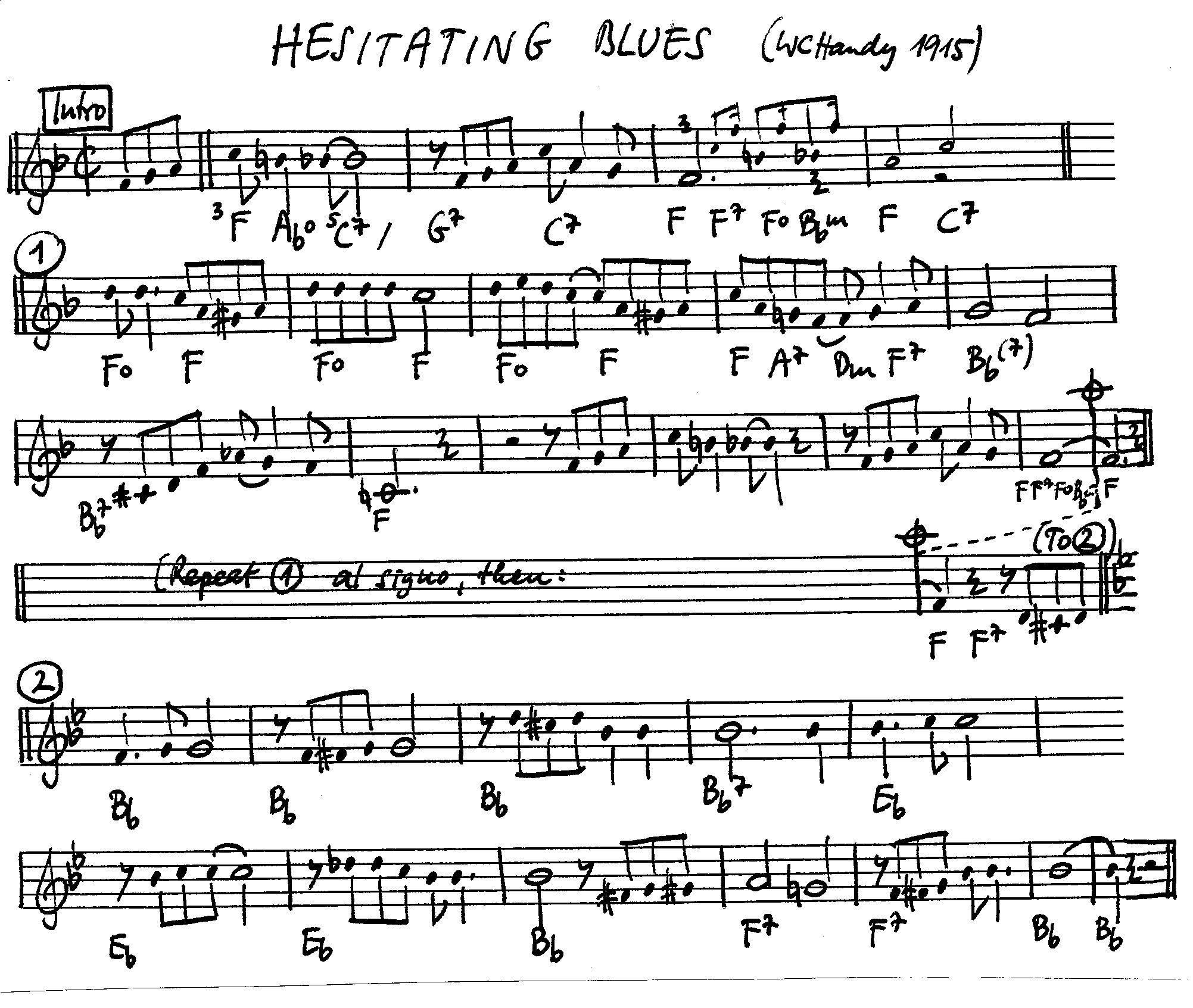 hesitating blues leadsheet – book us for your next 20s or gatsby event